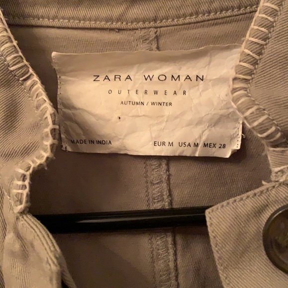 Zara Utility Fringe Pom Pom Jacket Size M - Picture 3 of 6